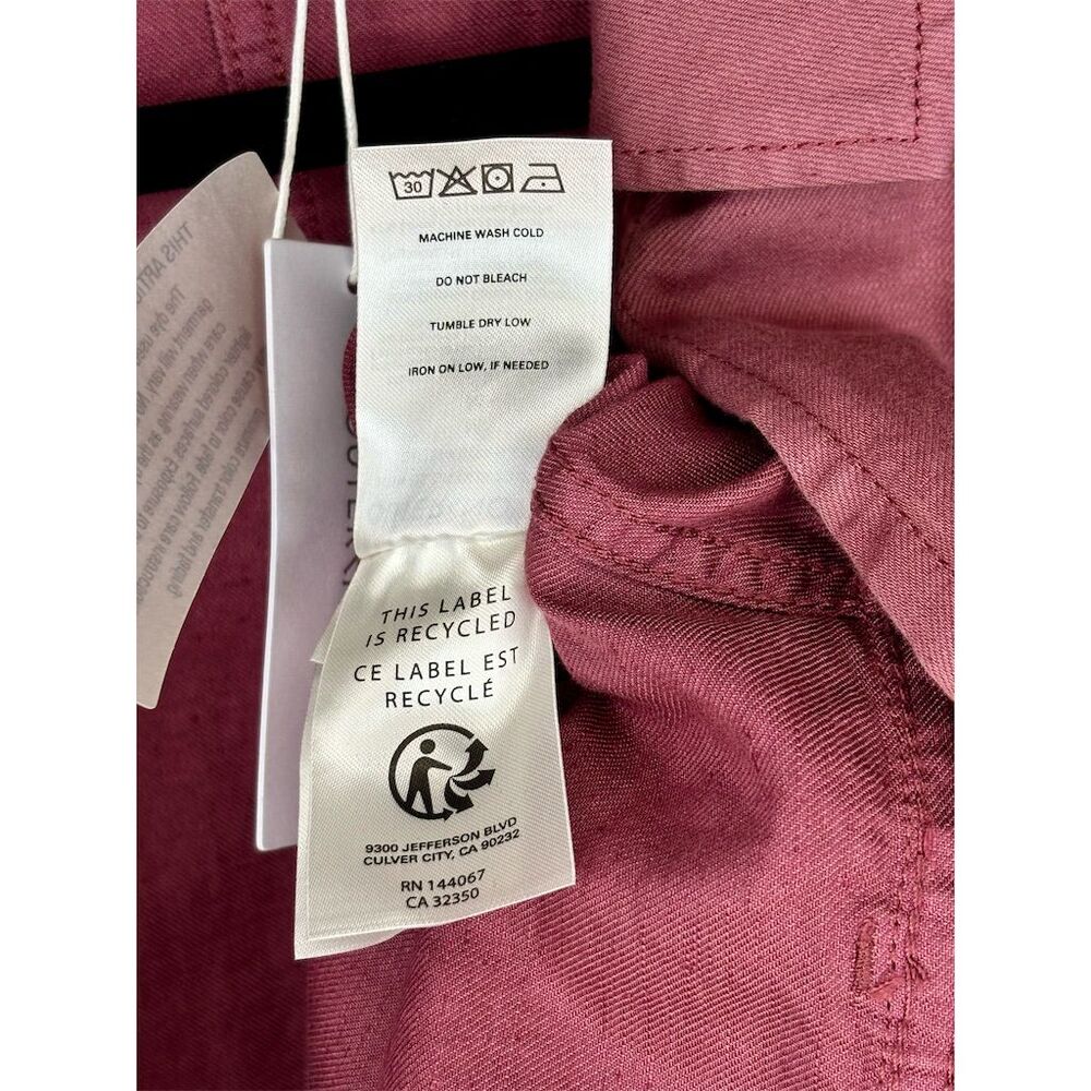 Outerknown Women's Station Jumpsuit in Mauve Maroon Long Sleeve Zip Up - Picture 10 of 11